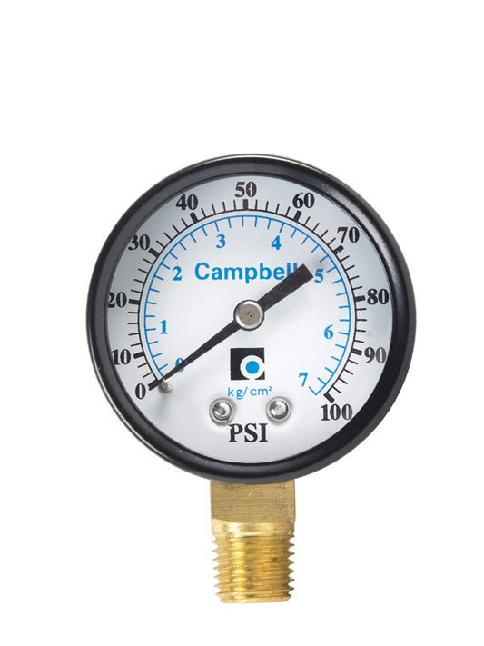 PRESSURE GAUGE 100PSI PO