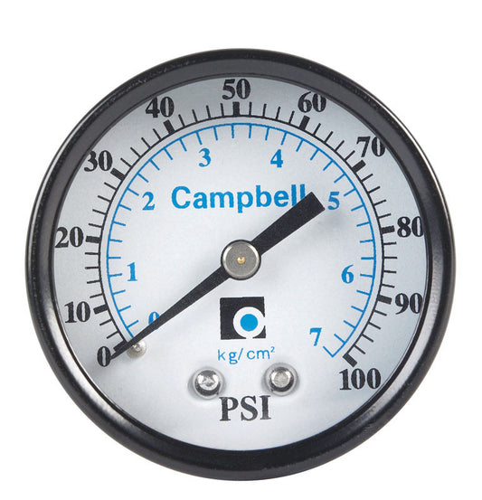PRESSURE GAUGE 100PSI BR