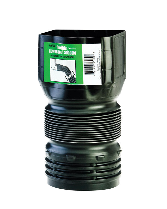 DOWNSPOUT ADPTR 3X4 POLY