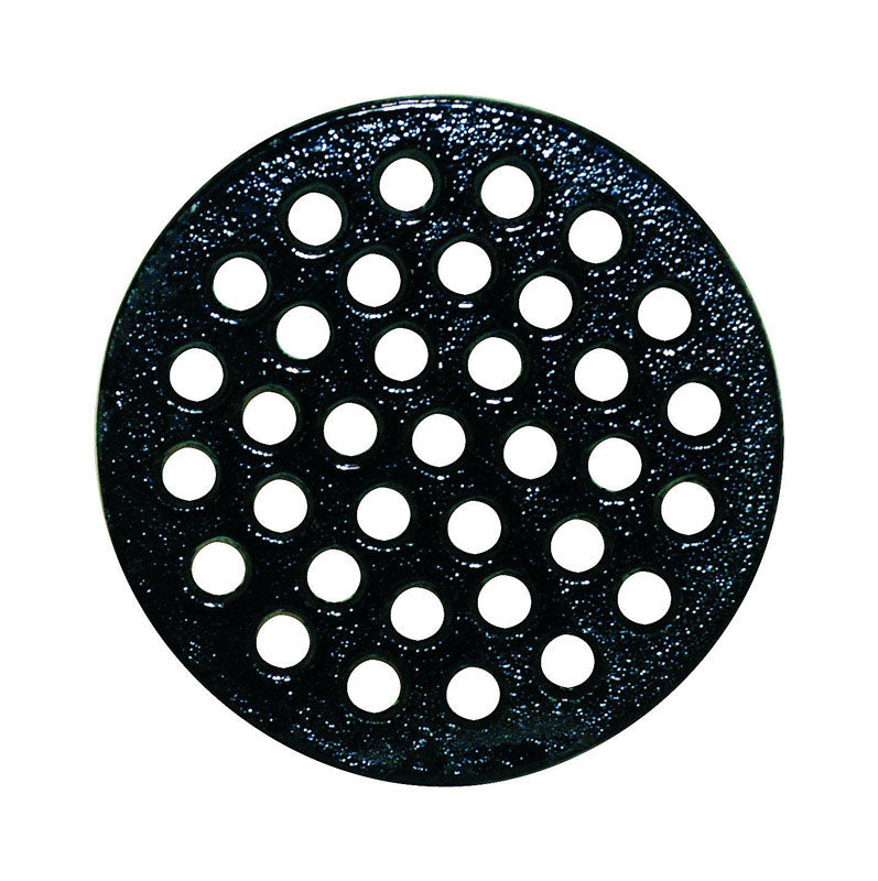 DRAIN STRAINER 6"RND BLK