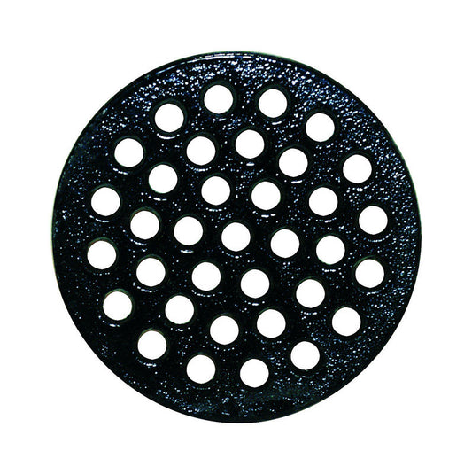 DRAIN STRAINER 6"RND BLK