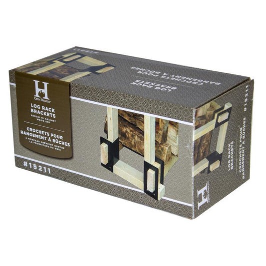 LOG RACK BRACKET STL BLK
