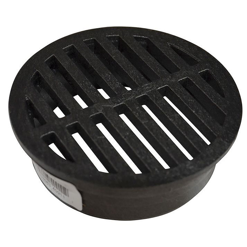DRAIN GRATE 4" RND BLK