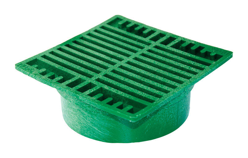 DRAIN GRATE 7" SQ GRN