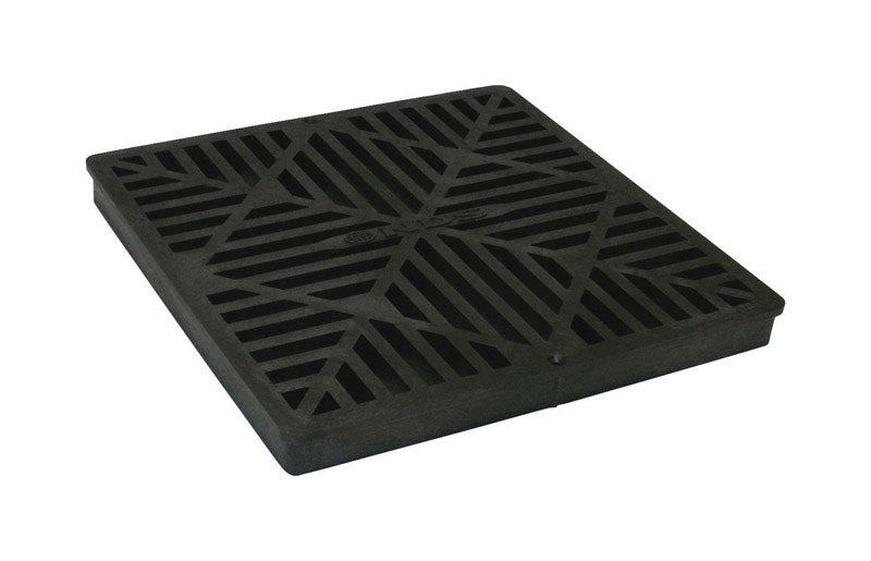 DRAIN GRATE 12" SQ BLK