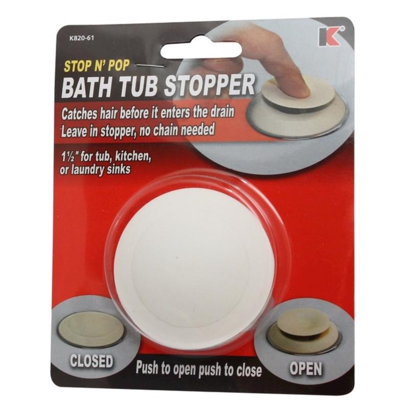 TUB STOPPER 1-1/2" WHT