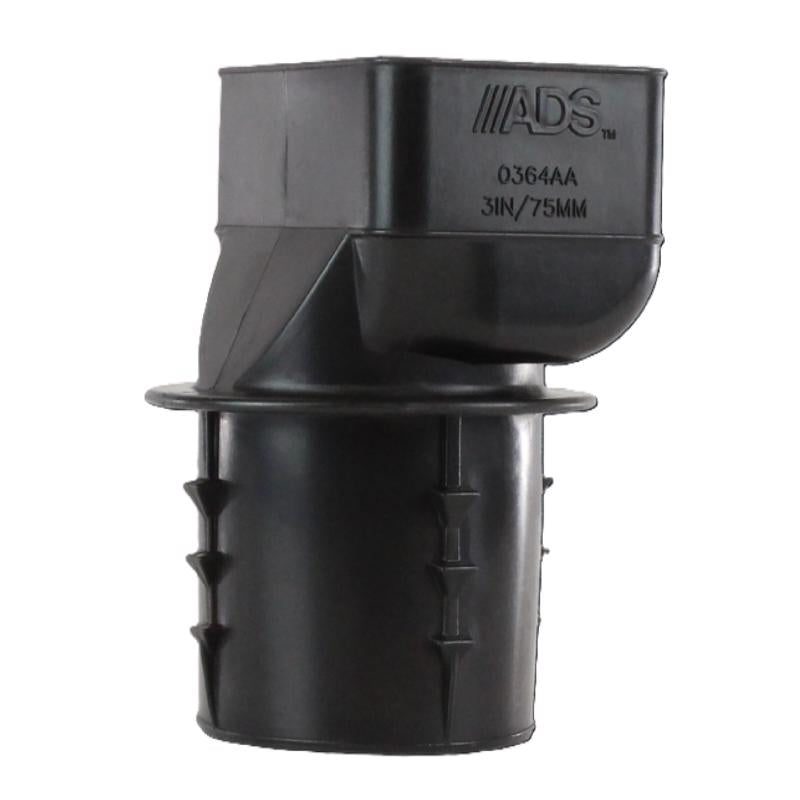 Advanced Drainage Systems 3-1/4 in. Barb X 2 in. D Barb Polyethylene 4 in. Downspout Adapter 1 pk