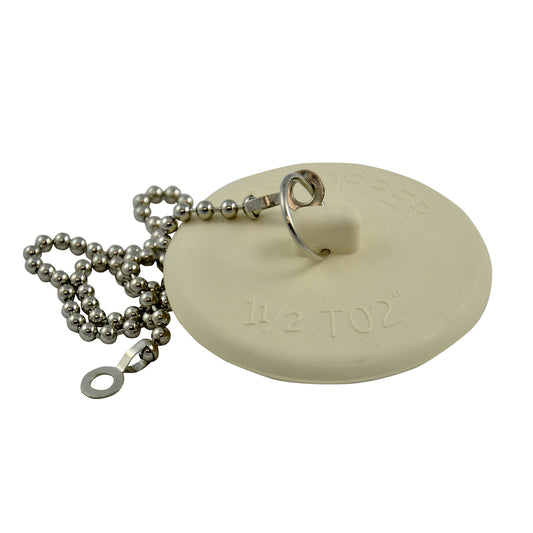 TUB STOPPER 1-3/8" WHT