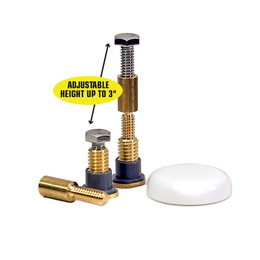 TOILET BOLTS/CAPS BRS
