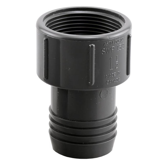 Boshart Industries Schedule 80 1-1/2 in. Insert in. X 1-1/2 in. D FPT Polypropylene Female Adapter 5