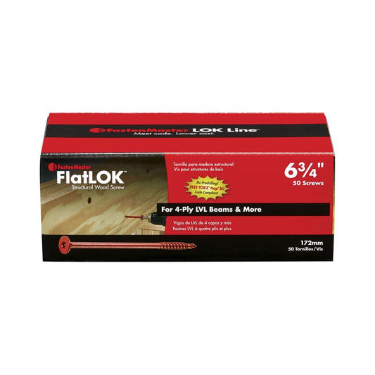 FastenMaster FlatLok No. 14 each X 6-3/4 in. L Torx Ttap Epoxy Coarse Wood Screws 50 pk