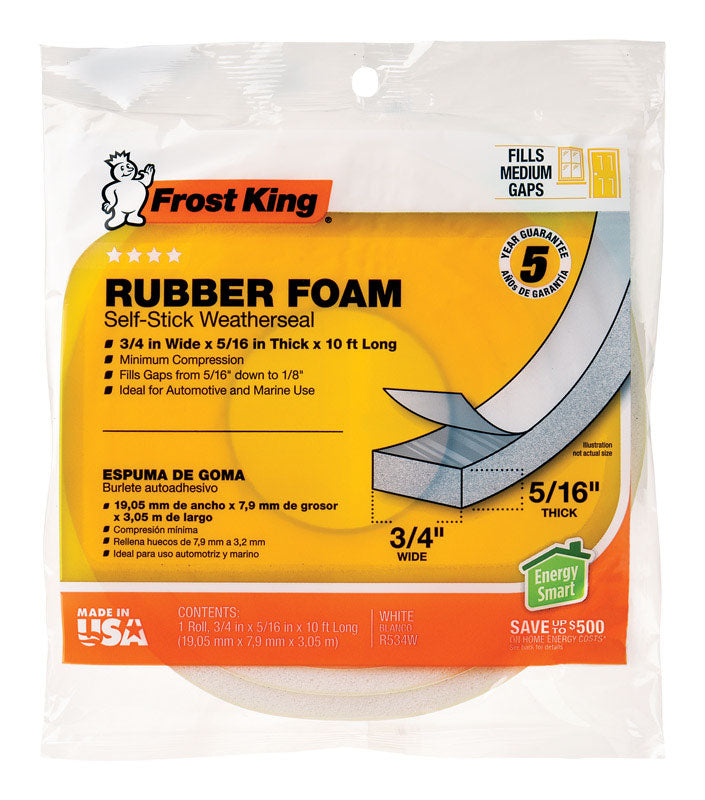 RUBBER TAPE 10'X5/16" WT