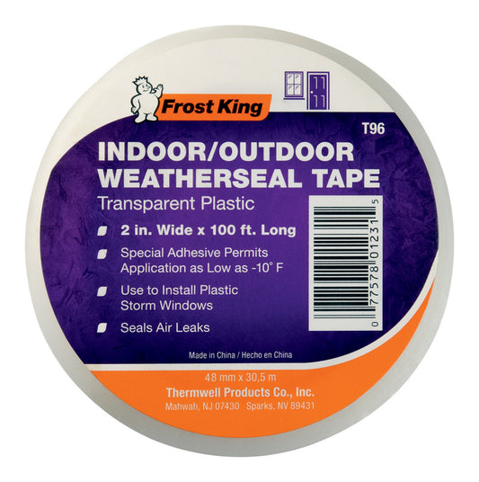 Frost King Clear Plastic Weatherseal Tape 100  L X 2