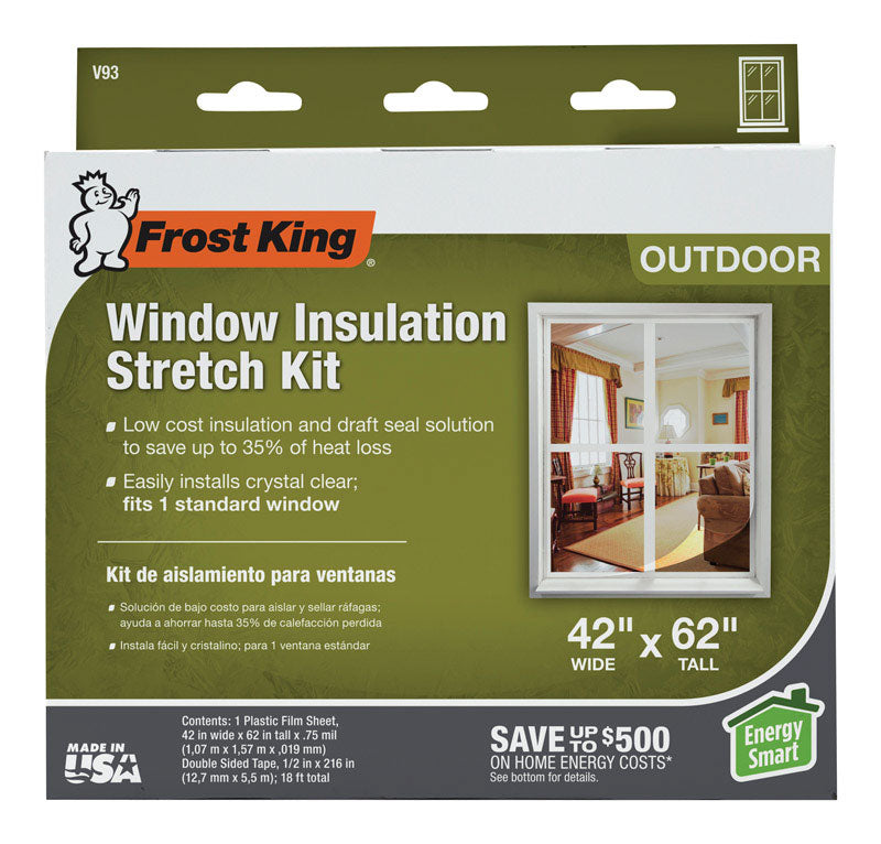 Frost King Outdoor Window Film Insulator Kit 62 in. L X 42 in. W 1 sheet