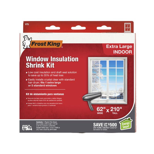 Frost King Indoor Window Film Insulator Kit 210 in. L X 62 in. W 1 pk