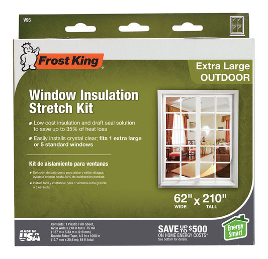 Frost King Outdoor Window Film Insulator Kit 210 in. L X 62 in. W 1 sheet