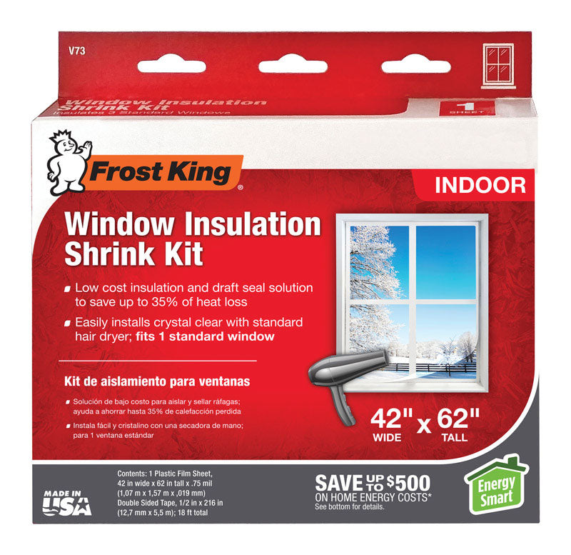 Frost King Indoor Window Film Insulator Kit 62 in. L X 42 in. W 1 pk