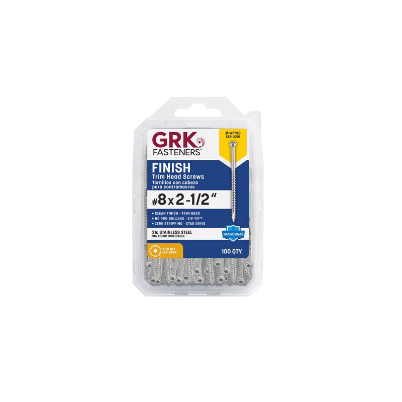 TRIM SCRW #8X2.5" 100PK