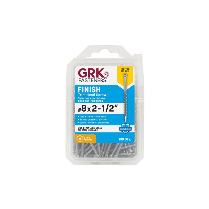 TRIM SCRWS #8X2.5" 100PK