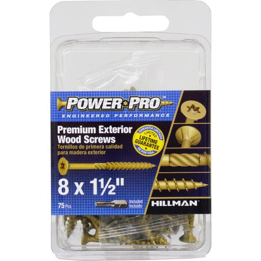 DCK SCRW 8X1.5" FLT 75PK