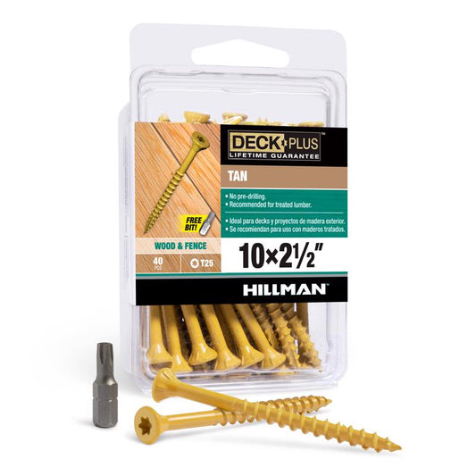 DCKSCREW 10X2.5"FLT 40PK