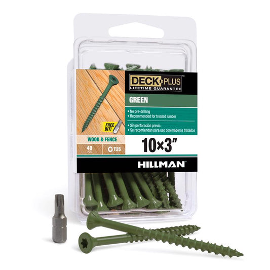 DCK SCREW 10X3" FLT 40PK