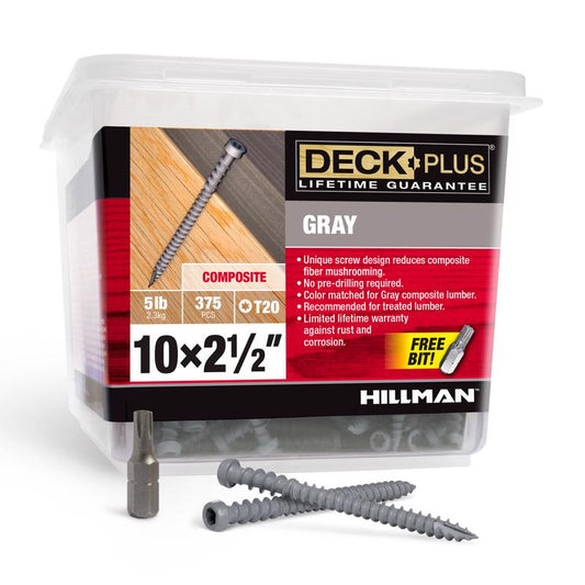 CMP SCREW 10X2.5" GRY 5#