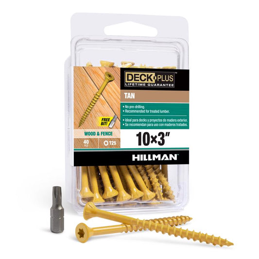 DECK SCREW 10X3"FLT 40PK