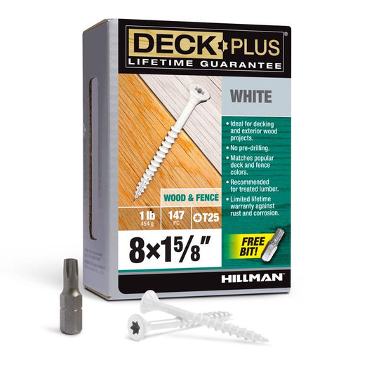 DCK SCRW 8X1.625" STR 1#