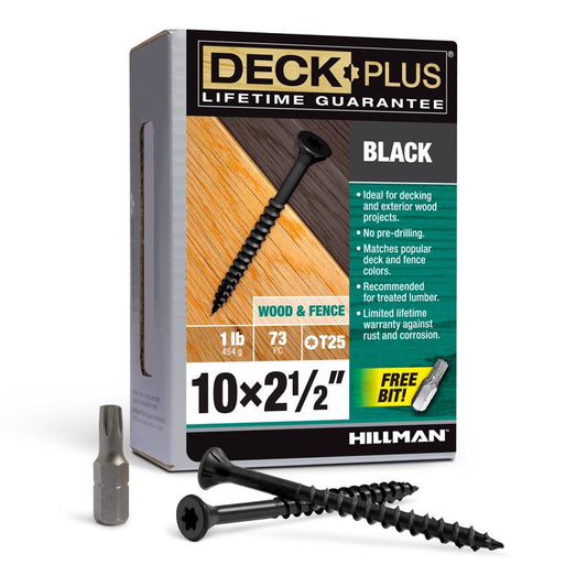 DCK SCREW 10X2.5" STR 1#