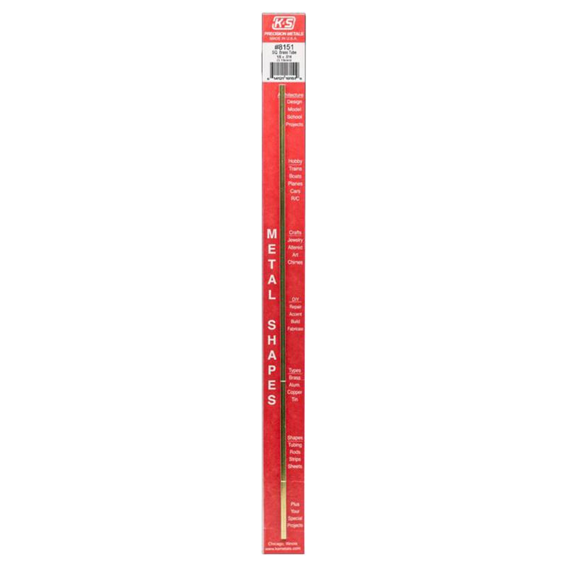 TUBE BRASS SQR 12X1/8"