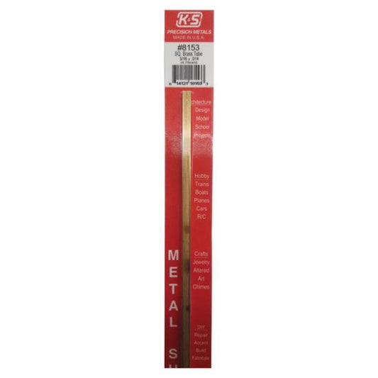 TUBE BRASS SQR 12XX3/16"