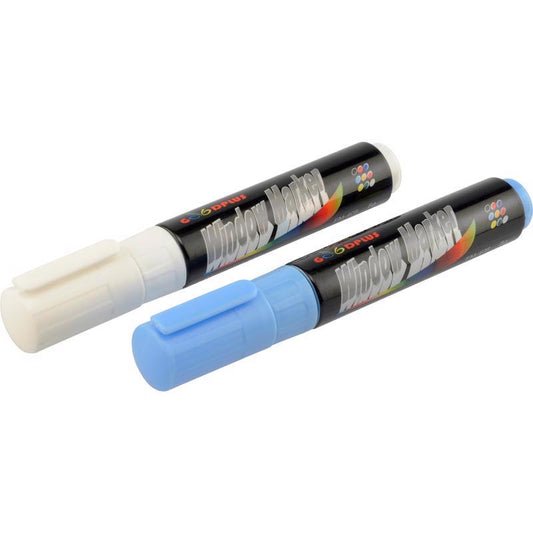 WINDOW MARKER BLU/WHT 2P