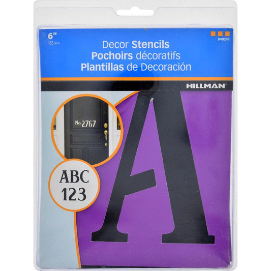 STENCIL SET 6" 38PK L&N