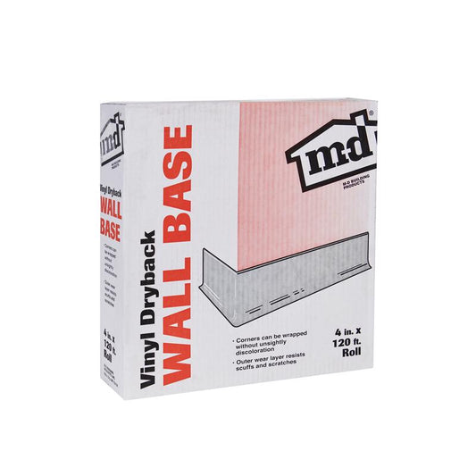 WALLBASE VINYL 4"X120'WH