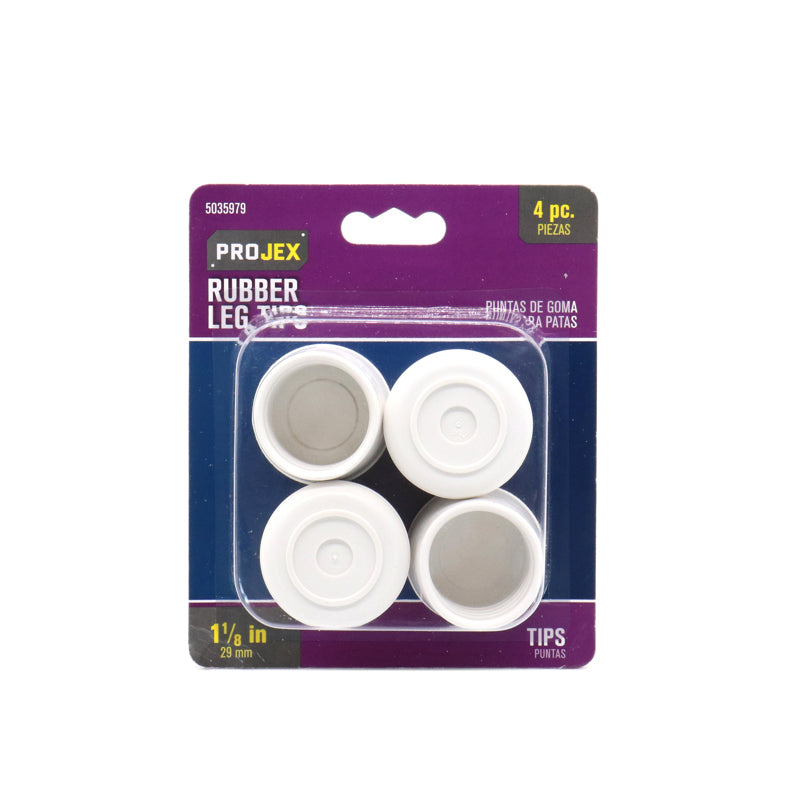 TIP LEG RUBR OWHT1-1/8