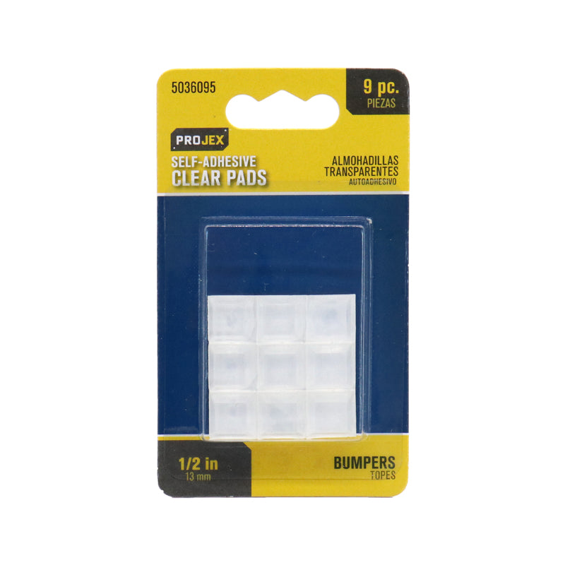 BUMPR PAD VYNL SQ 1/2" 9PK