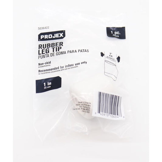 LEG TIP 1 INCH WHT BG/1