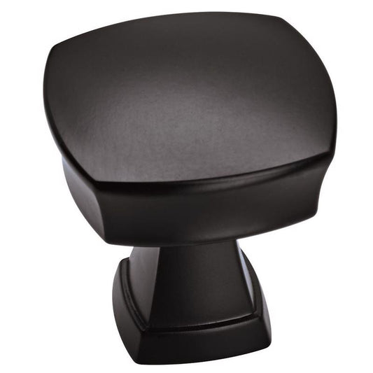 KNOB 1-1/4"SQR MTBLK 1PK
