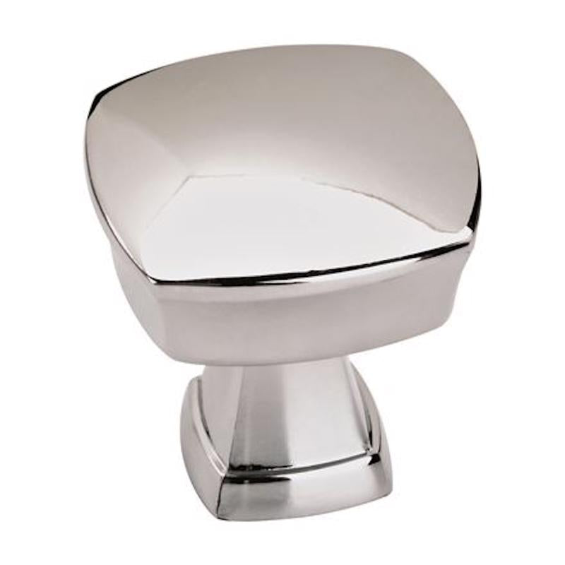 KNOB 1-1/4" SQR CHRM 1PK