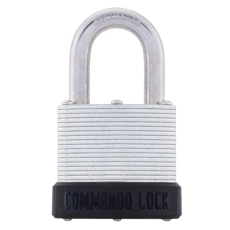 Commando Lock 1-5/8 in. H X 1-3/4 in. W X 1-1/4 in. L Laminated Steel Dual Ball Bearing Locking Padl