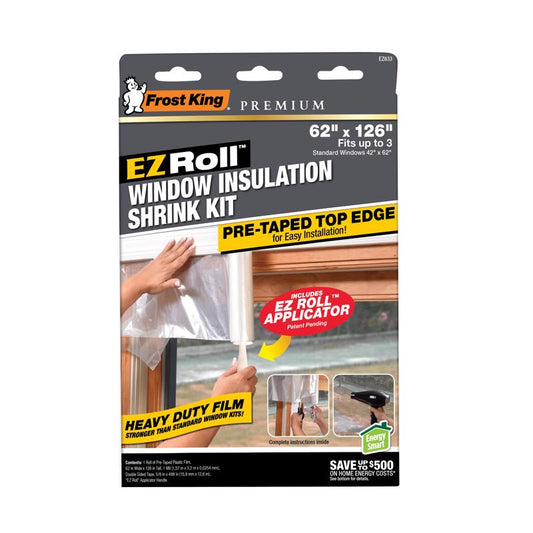 Frost King EZRoll Indoor Window Film Insulator Kit 126 in. L X 62 in. W 1 pk