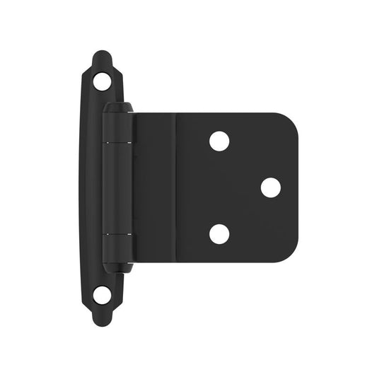 INSET HING MATTE BLK 2PK