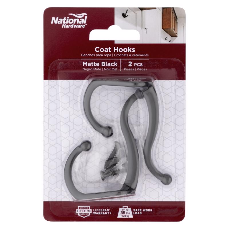 COAT/HT HK BLK 6.69" 2PK