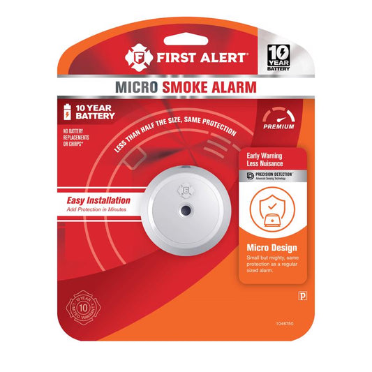 First Alert Battery-Powered Photoelectric Smoke Detector 1 pk