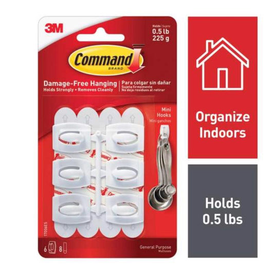 HOOK WHITE MINI PLASTIC