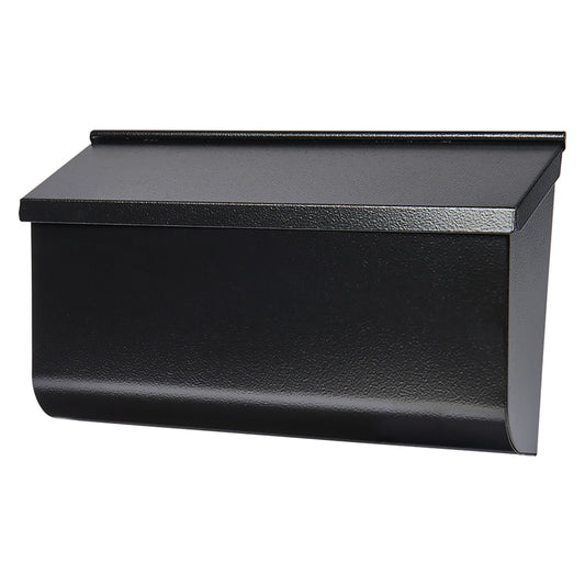 Architectural Mailboxes Woodlands Contemporary Galvanized Steel Wall Mount Black Mailbox