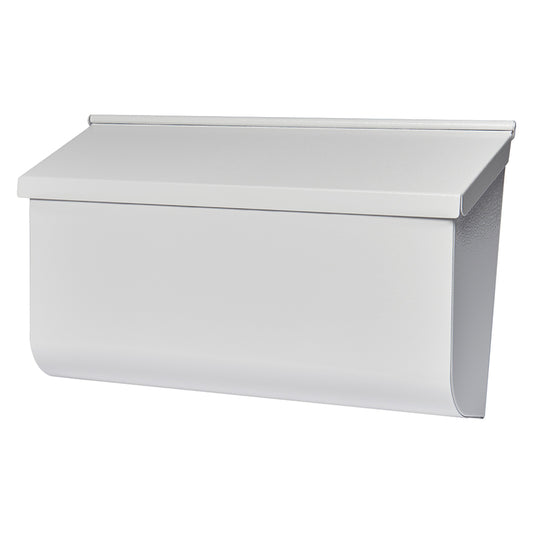 MAILBOX HORZ WOODLNDS WH