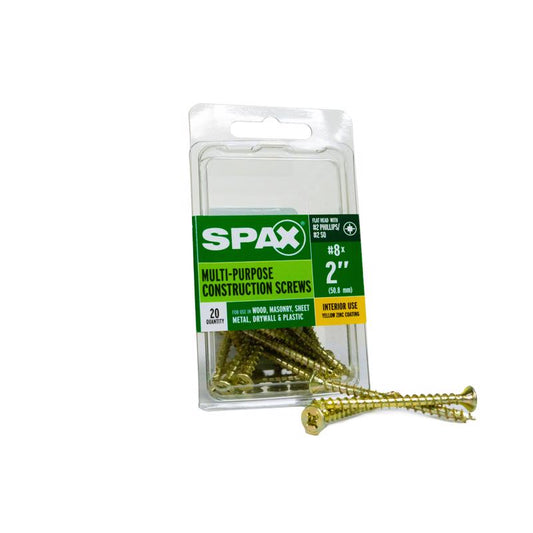 SCRW SPAX FH 8X2YLW BX20