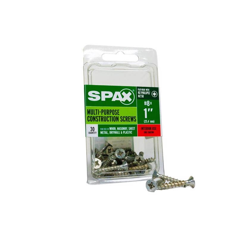 SCRW SPAX FH 8X1 ZN BX30